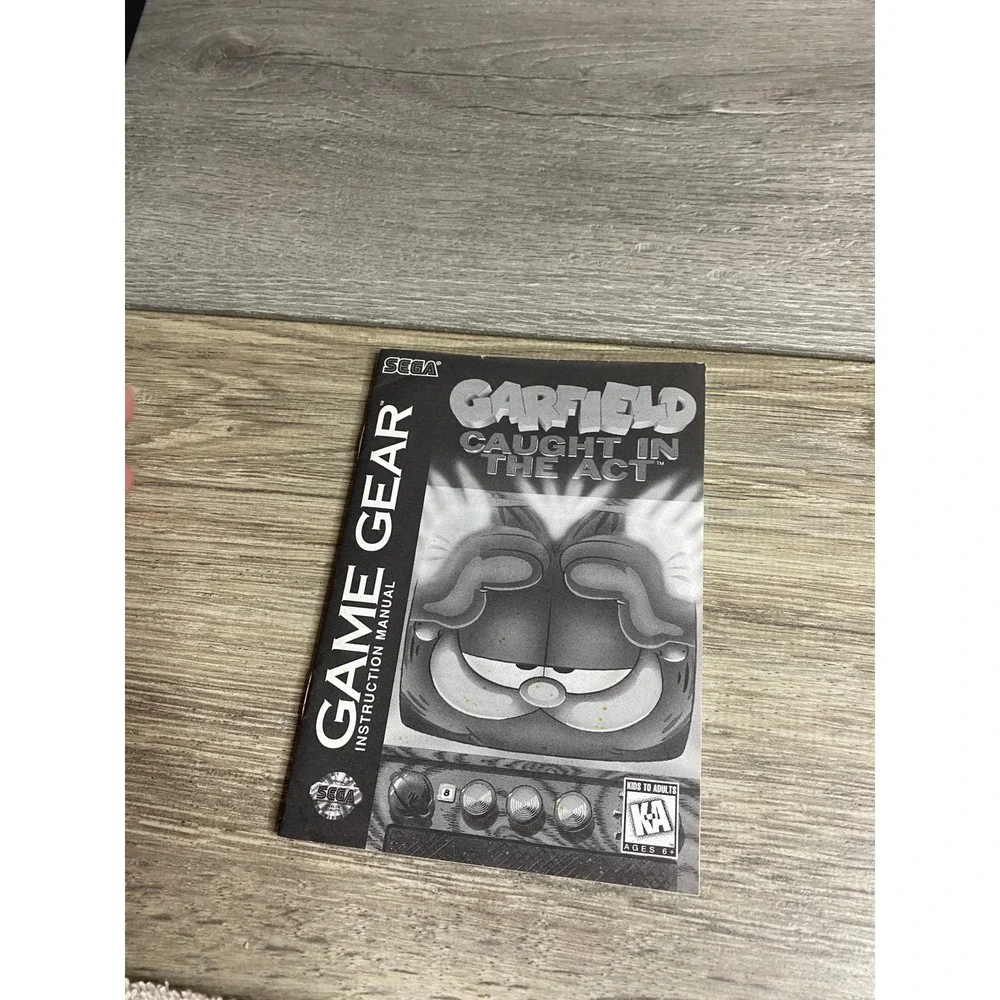 Sega Game Gear Garfield Caught in the Act Instruction Manual Vintage 1995 2560